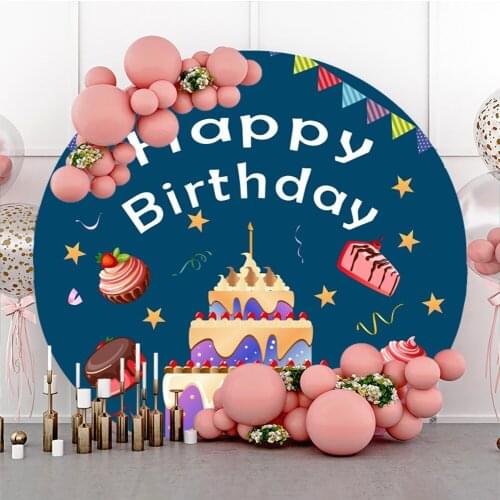 Laeacco Colorful Flags Baby Birthday Cake Photography Backdrops Customized Banner Poster Pattern Photo Backgrounds Photostudio