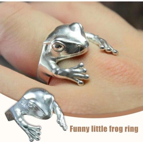 Frog Ring Personality Animal Unisex Cool Frog Rings Open Adjustable Rings Fine Jewelry TT@88