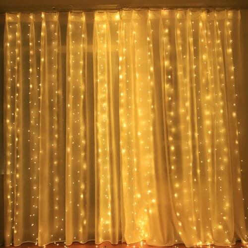 Twinkle Star 300 LED Window Curtain String Light Wedding Party Home Garden Bedroom Outdoor Indoor Wall Decorations