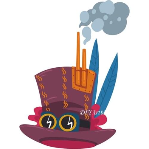 Steampunk Top Hat Metal Cutting Dies For Handmade Journal Greeting Cards Frame Die Embossing Cutting Dies