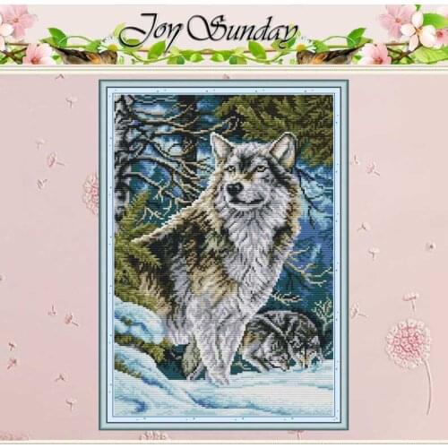 Leader Wolf animals Counted Cross Stitch 11CT Printed 14CT Cross Stitch Sets Chinese Cross-stitch Kits Embroidery Needlework