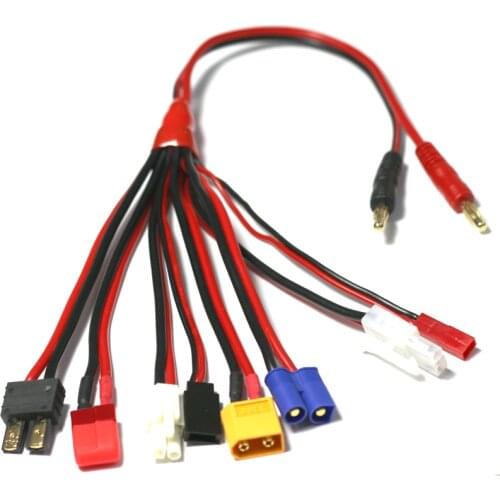 HTRC 8 in 1 Charger Cables Set for IMAX B6 Charger RC Part Lipo Battery Multi Charging Plug Convert Cable Line