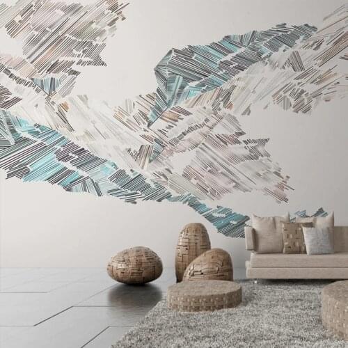 Custom Any Size New Chinese Style Photo Mural Wallpaper Line Landscape Abstract Simple Pattern Art Decor Papers Papier Peint 3D