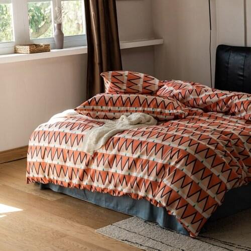 Cilected Nordic Simple 100% Cotton Quilt Cover Ins Retro Single Double Quilt Core Protective Cover Bed Decor Quilt Cover 240X220