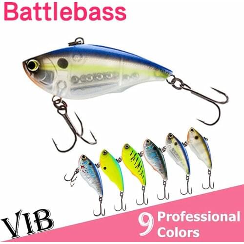 BATTLRBASS New Arrival VIB Fishing Lures 55mm 10g Artificial Sinking Hard Bait 3D Eyes Ocean Boat Fishing Tackle Winter Ice Lure