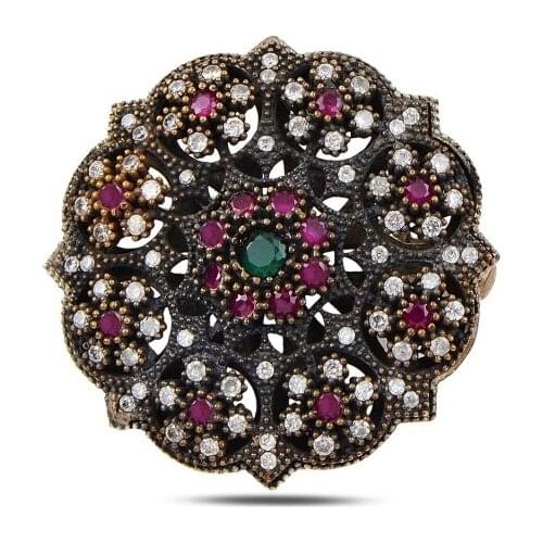 Silverlina Silver Zircon Stone Authentic Brooch