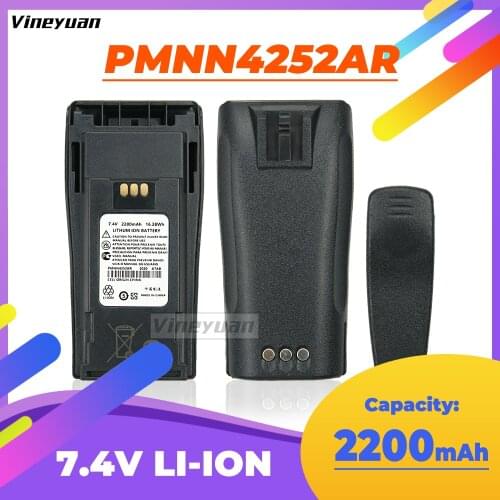 2200mAh PMNN4252AR Replacement Li-ION Battery For Motorola CP040 CP140 DP1400 Walkie Talkie