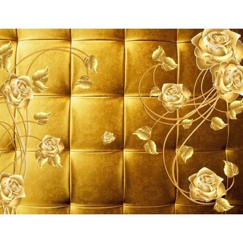 Home Decoration 3D Three-dimensional rose TV background 3d landscape wallpaper photo wall murals wallpaper