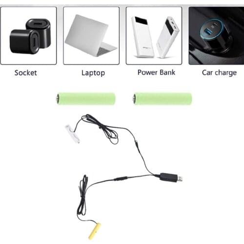 USB Power Supply to AA+AAA Battery Eliminator for Drone Remote Control Toys Christmas LED Light Lamp Thermostat Gameboy