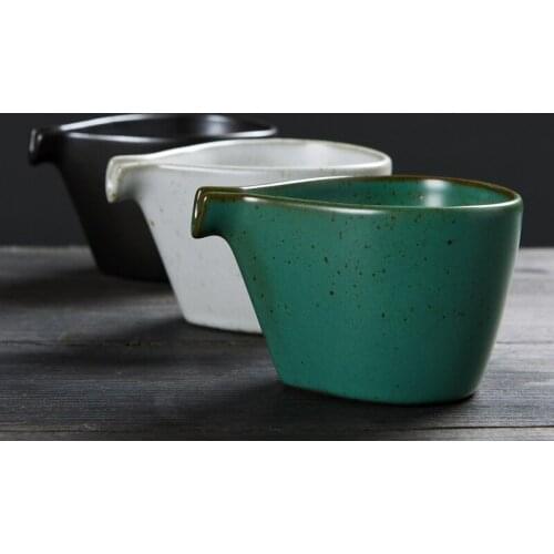 Japanese Style Stoneware Pitcher Ceramic Kung Fu Tea Set Tea ea Tea Ware Public Cup Malachite Green Ru White Pitcher Mesh ToTea