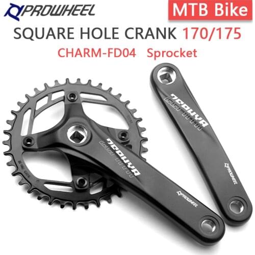 Prowheel Bicycle Crank Sprocket 104BCD MTB Bike Square Hole 170mm 175mm Crankset 32T 34T 36T 38T 40T STEEL Narrow Wide Sprockets