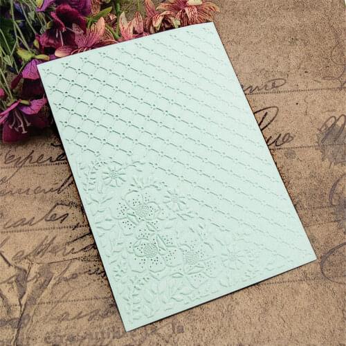 12.7x17.8cm flower lace Embossing folders Plastic bump Scrapbooking DIY Template Fondant indentation Cake Photo Album Card Make