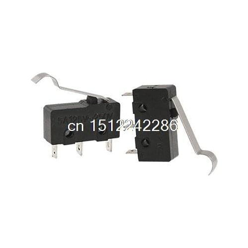 3 Pcs Hinge Lever Actuator Black Micro Switch 250V 5A
