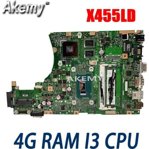 Amazoon X455LD X455LJ Laptop motherboard For Asus X455LD/J X455L Y483L W419L W409L F455 Test original mainboard 4G RAM I3 CPU