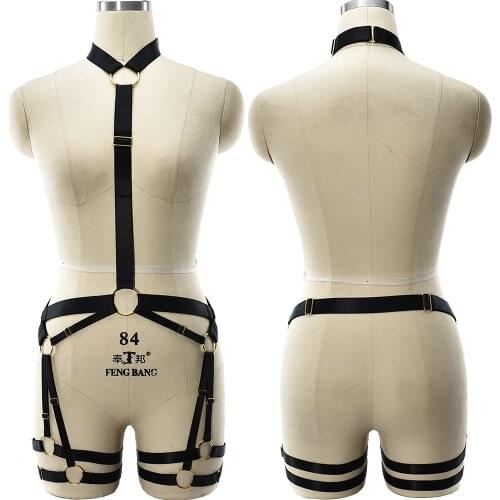 JLX.HARNESS Body Cage Black Sexy Bra Lingerie Body Bondage Goth Punk Belt Harness women Rave Bodysuit Dance Clothes Body Harness