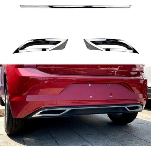3PCS/set Rear Bumper Diffuser Lip Spoiler Air Outlet Exhaust Strip Cover Trim for VW Volkswagen Polo MK6 Polo Plus 2018-2021