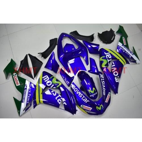 For Kawasaki ZX10r 2006 - 2007 Fairings ZX10r 07 Fairing Kits ZX10r 06 Blue movistar Abs Fairing