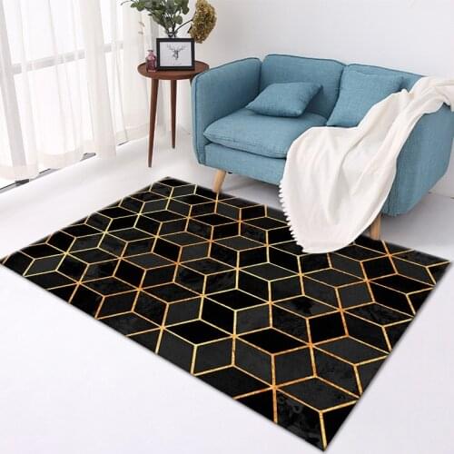 Nordic Geometric Washable Carpets Home Living Room Sofa Floor Large Rugs Bedroom Anti-slip Rectangle Carpet Parlor Decorate Rug