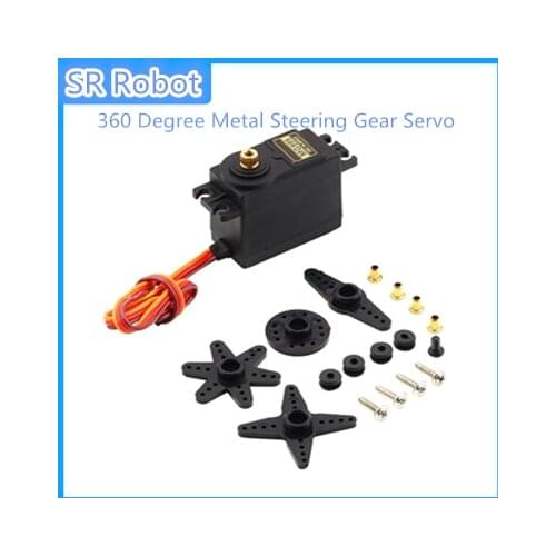 360 Degree Metal Steering Gear Servo With A Full Set Of Accessories Continuous Rotation To DIY Mechanical Arm Toy Kit