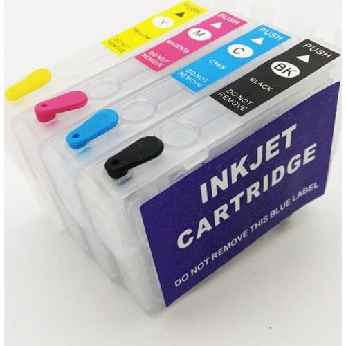 Vilaxh 220 220XL Refillable Ink Cartridge For Epson T2201 - T2204 WorkForce WF2630 WF2650 2660 XP320 XP420 XP424 Printer