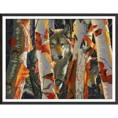 Guardians of white birch cross stitch kit Square Round Drill stitching embroidery DIY handmade needlework