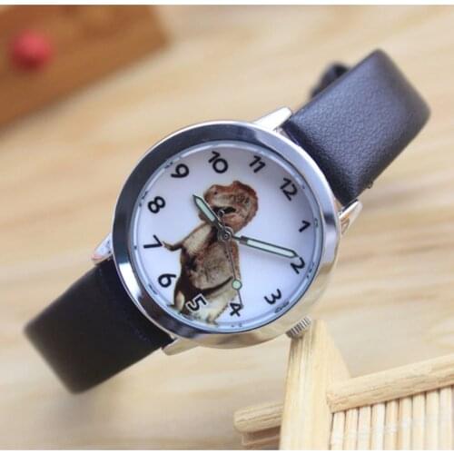 New Brand Students Dinosaur Pattern Kids Watches Children Causal Quartz Wristwatch 3D Cartoon Boy Relogio Montres Kol Saati