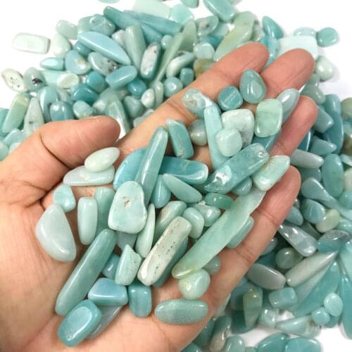 Wholesale 50g 2 Size Natural Amazonite Quartz Crushed Stone Reiki Healing Mineral Crystals Natural Stone