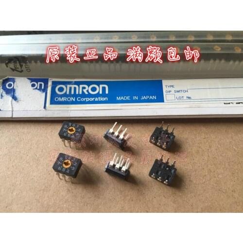 Original new 100% positive code of 0-9/10 bit rotary coding switch 3:3 A6C-10R(N) 1248C