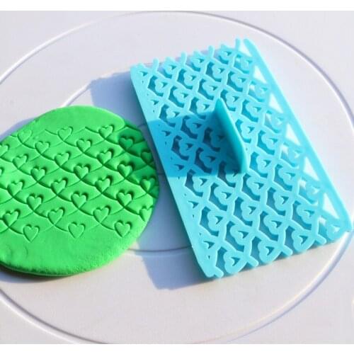 Heart Texture Press Cake Decorating Tools Cupcake Paste Cake Mold Confeitaria Fondant Cookie Cutter Baking Kitchen Accessories