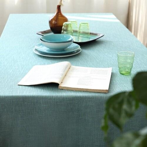 Simple Modern solid color cotton and linen texture art table cloth