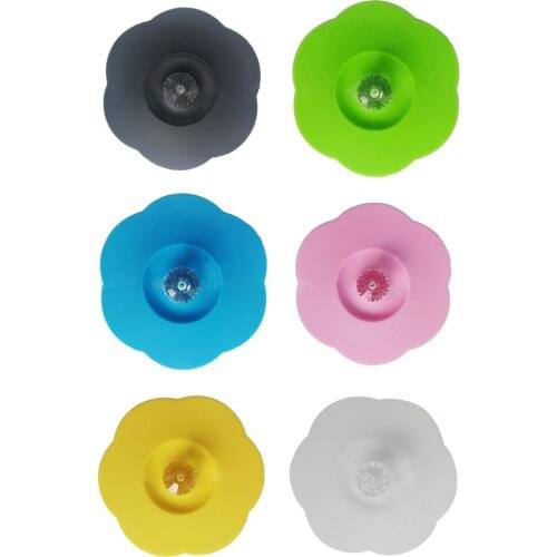 Dustproof Leakproof Reusable Silicone Rhinestone Plum BlossomCup Lid Insulation Cover Thermal Insulation Cup Cover Seal Cover