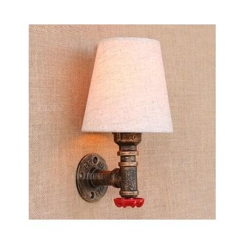 Retro Loft Style Industrial Vintage Wall Light Fixtures For Home Decor Fabric Water Pipe Lamp LED Wall Sconce Indoor Lighting