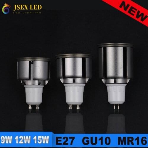 Super Bright Dimmable GU10/GU5.3/E27/E14/MR16 COB 9W 12W 15W LED Bulb Lamp 85-265V 12V spotlight Warm White/Cold White led light
