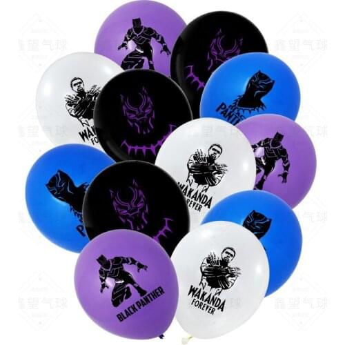 Disney Marvel Superhero Panther Theme Childrens Birthday Party Decoration Latex Balloons Halloween Decoration Wedding Balloons