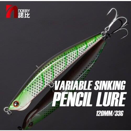 Noeby Sinking Fishing Lures 120mm 33g Pencil Swimbait Wobblers Long Casting Artificial Bait for Sea Bass 9193 Ocean Fishing Lure