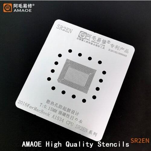 For MacBook 2016 A1534 SR2EN CPU BGA Stencil Reballing IC Pin Solder Tin Plant Net Heat Template Anti Drum-up 0.15mm Thickness