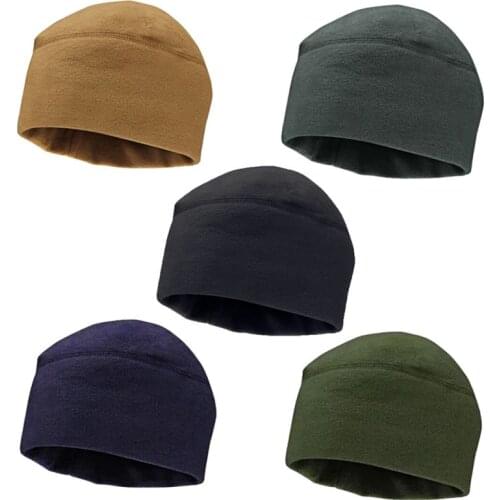 Unisex Winter Hat Beanie Hat Skull cap Cycling Cap Polar Fleece Thickened Soft Watch Cap Solid Color Windproof Outdoor Caps
