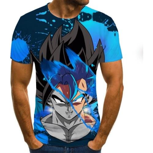 Funny graphic T-shirt anime Harajuku tops summer 3D mens T-shirt fashion boy clothing plus size street clothing