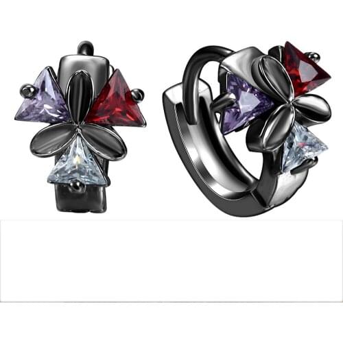 Fashion Color Zircon Earrings Summer New product black gold-color female jewelry for women wedding Accessories