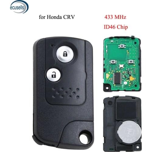 2 Button Intelligent Smart Remote Key Fob 433MHZ With ID46 Chip For Honda CRV C-RV 2013 2014 2015 2016