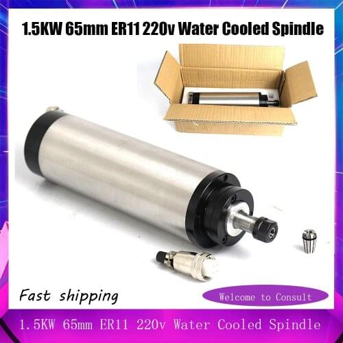 1.5KW 65mm ER11 220v Water Cooled Spindle 24000rpm 4 Bearing Spindle Motor for Engraving Milling