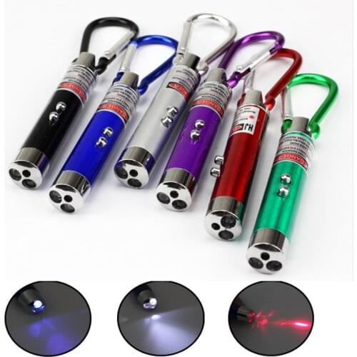 3 In 1 Red Laser Pen 1MW 650nm Continuous Wave Mini Led Flashlight Beam Light Pointer Teaching Cat Training Laser Pen New 2020