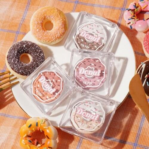 4 Colors Cute Donut Blush Makeup Palette Face Mineral Blusher Powder Brozer Cosmestics Professional Palette Cosmetics TSLM1