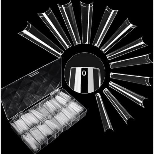 480Pcs/Box Full Cover Fake Nail Artificial Press on Long Ballerina Clear/Natural/white False Coffin Nails Art Tips Manicure Tool