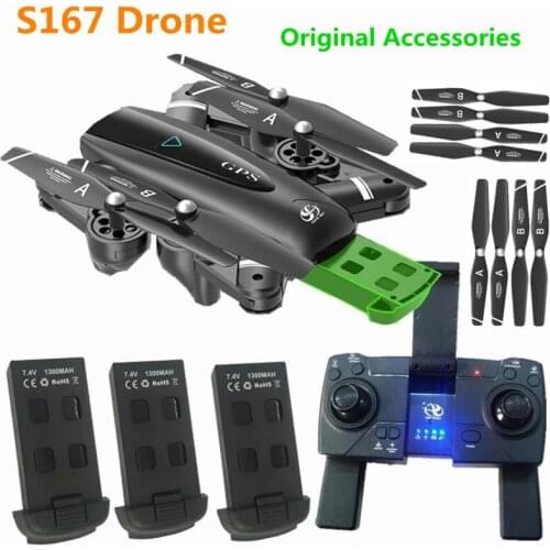 S167 GPS Drone Battery 7.4V 1300mAh For S167 Drone Battery Propeller Maple Leaf Spare Parts Original Accessories