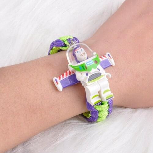 Disney Childrens Doll Accessories Bracelet Light Year Woven Mens and Womens Building Block Bracelet Student Couple Gift