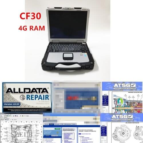 Alldata and mi..ll software all data 10.53 m..l 2015 atsg 3in1 hdd 1tb with computer cf30 laptop 4g installed well