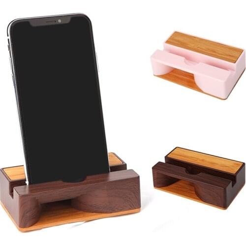 Loudspeaker Speaker For Samsung Sony Wooden Color Holder Sound Amplifier Multifunctional Desktop Stand