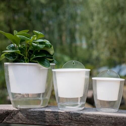 Hanging Plant Pot Self Watering Garden Wall Mounted Hanging Planter Basket Basket Basket Flower Creative Plastic Decor Supply