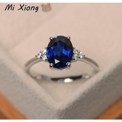 Mi Xiong 14 Kinds of Pebble Shape 925 Sterling Silver Ring Women Exquisite Elegant Luxury Jewelry Classic Party Wedding Trendy